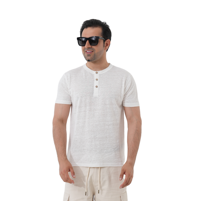 T-shirt konopi Henley